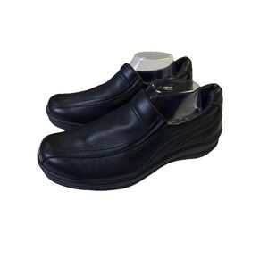 SAS CRUISE ON BLACK Leather Slip On Shoe Men's Sz 9.5 M Elastic Gore Sides